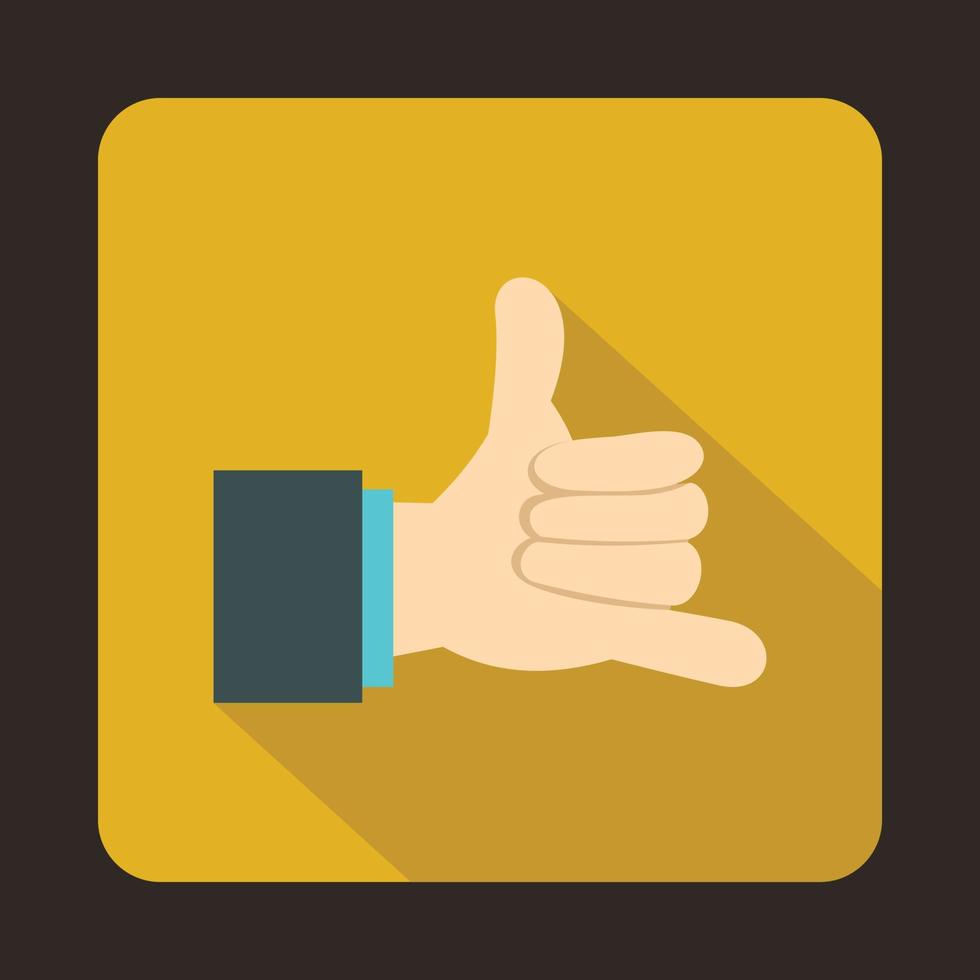 Call me gesture icon in flat style vector