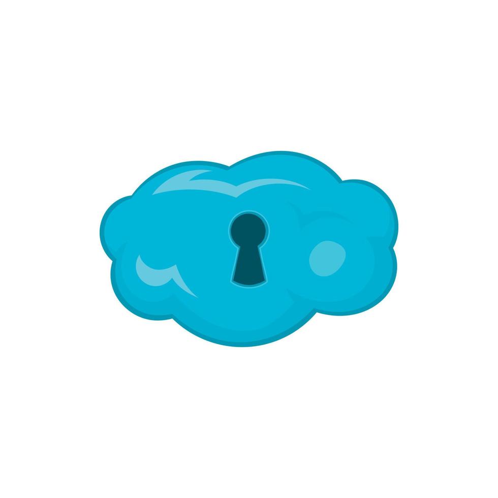 Cloud storage icon, cartoon style vector