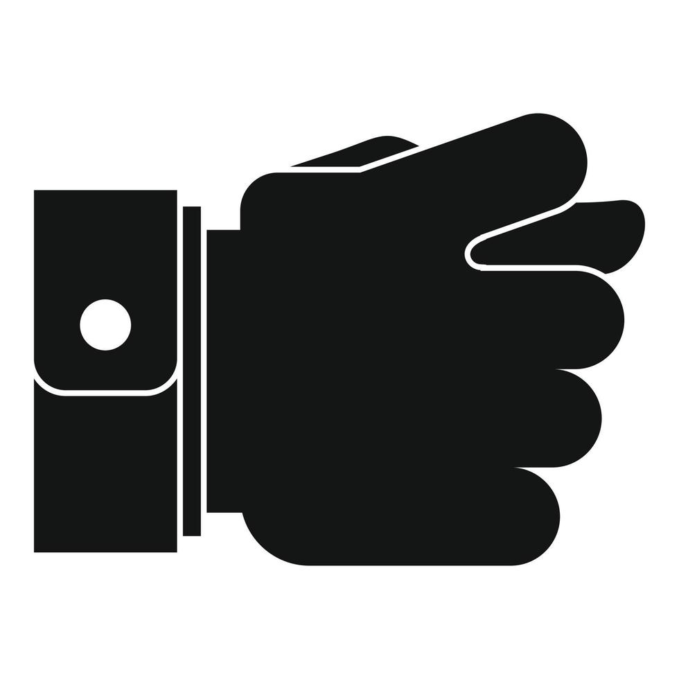 icono de codicia de mano, estilo negro simple vector