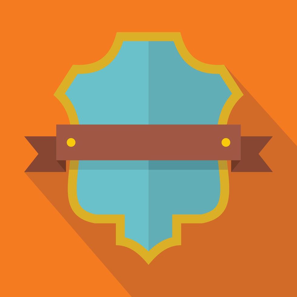 Badge guardian icon, flat style vector