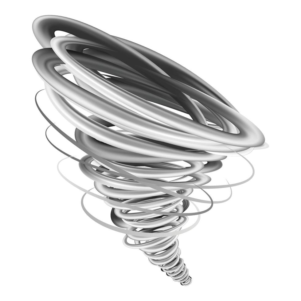 Danger tornado mockup, realistic style vector