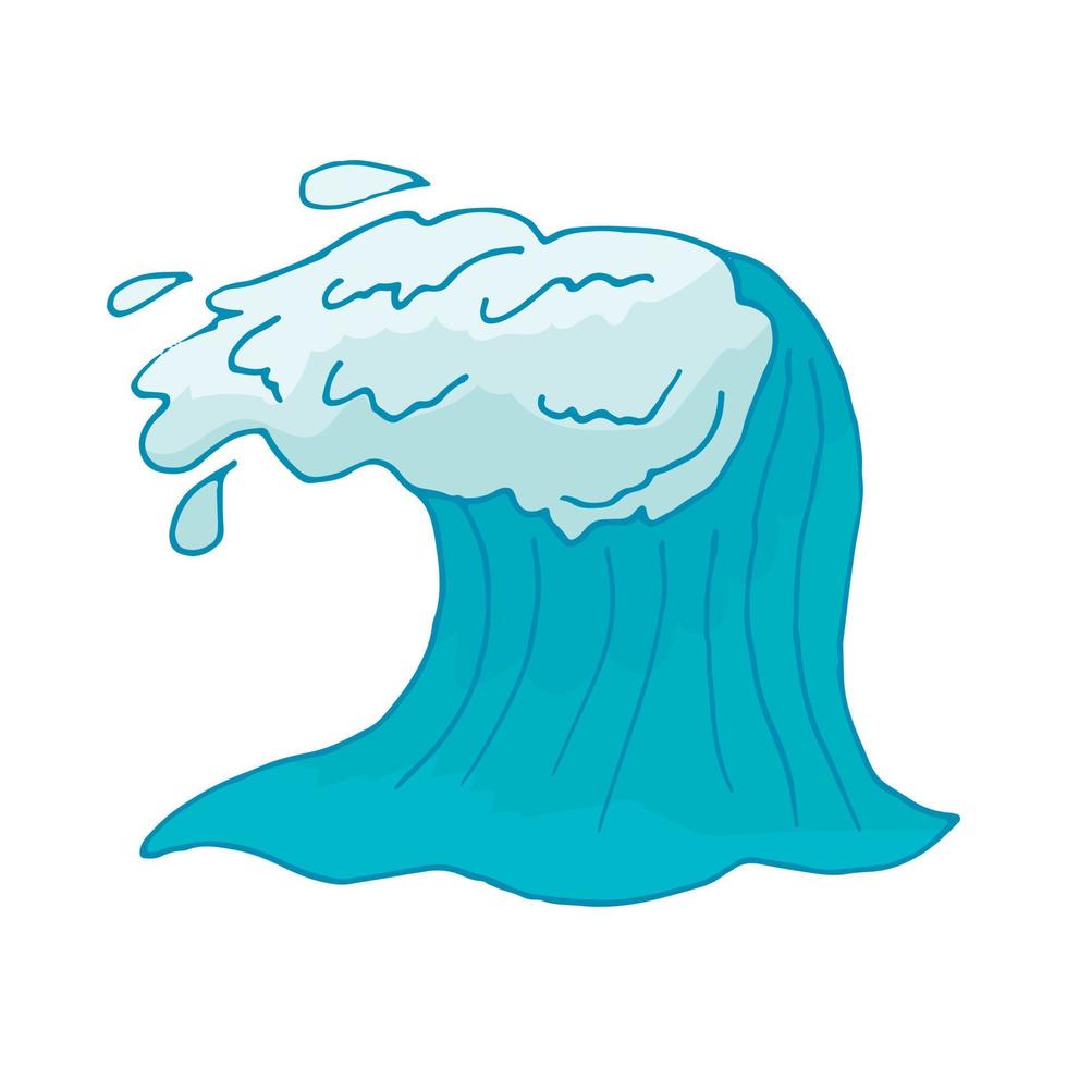 Water wave icon vector