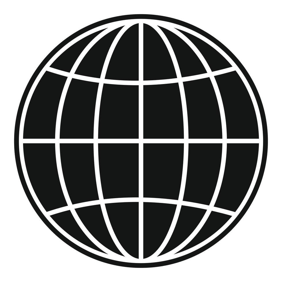 Global icon, simple style. vector