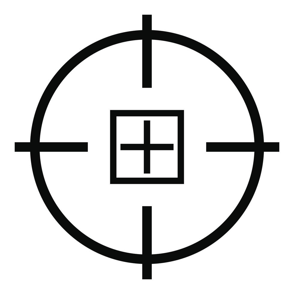 Optical mission icon, simple style. vector
