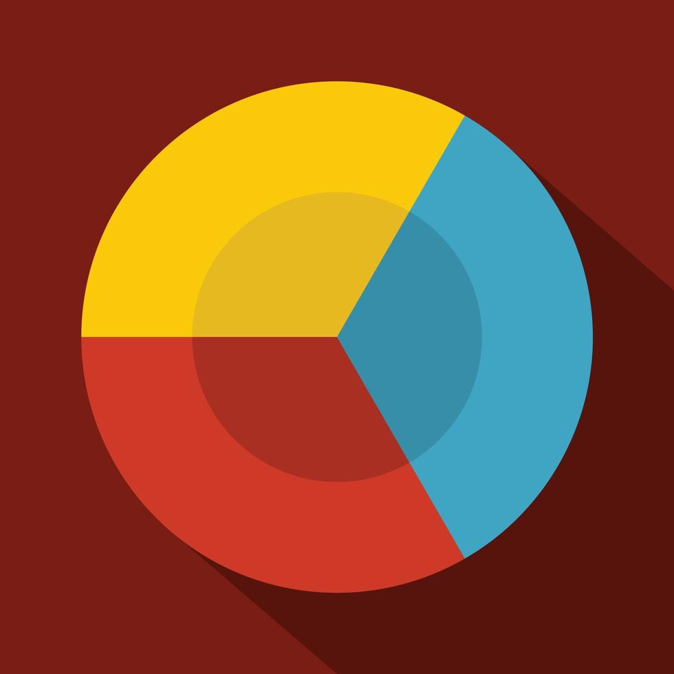 Circle diagram icon vector flat