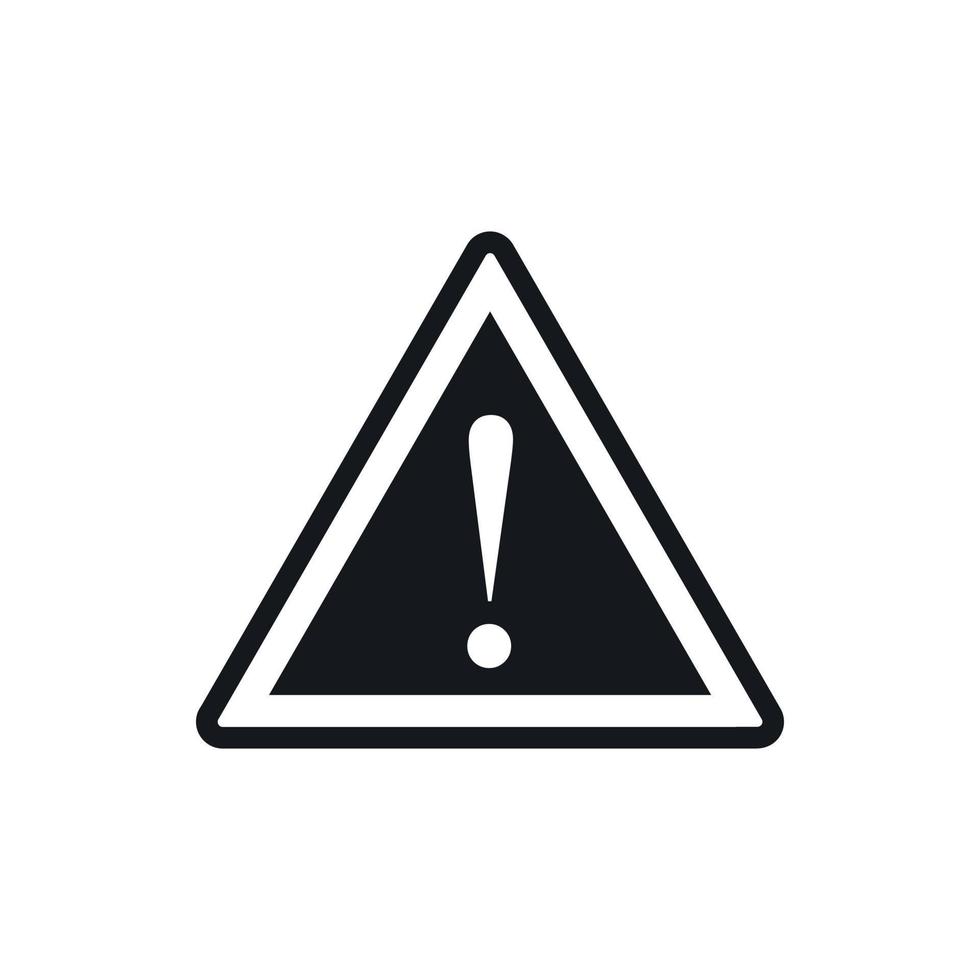 Warning attention sign with exclamation mark icon vector