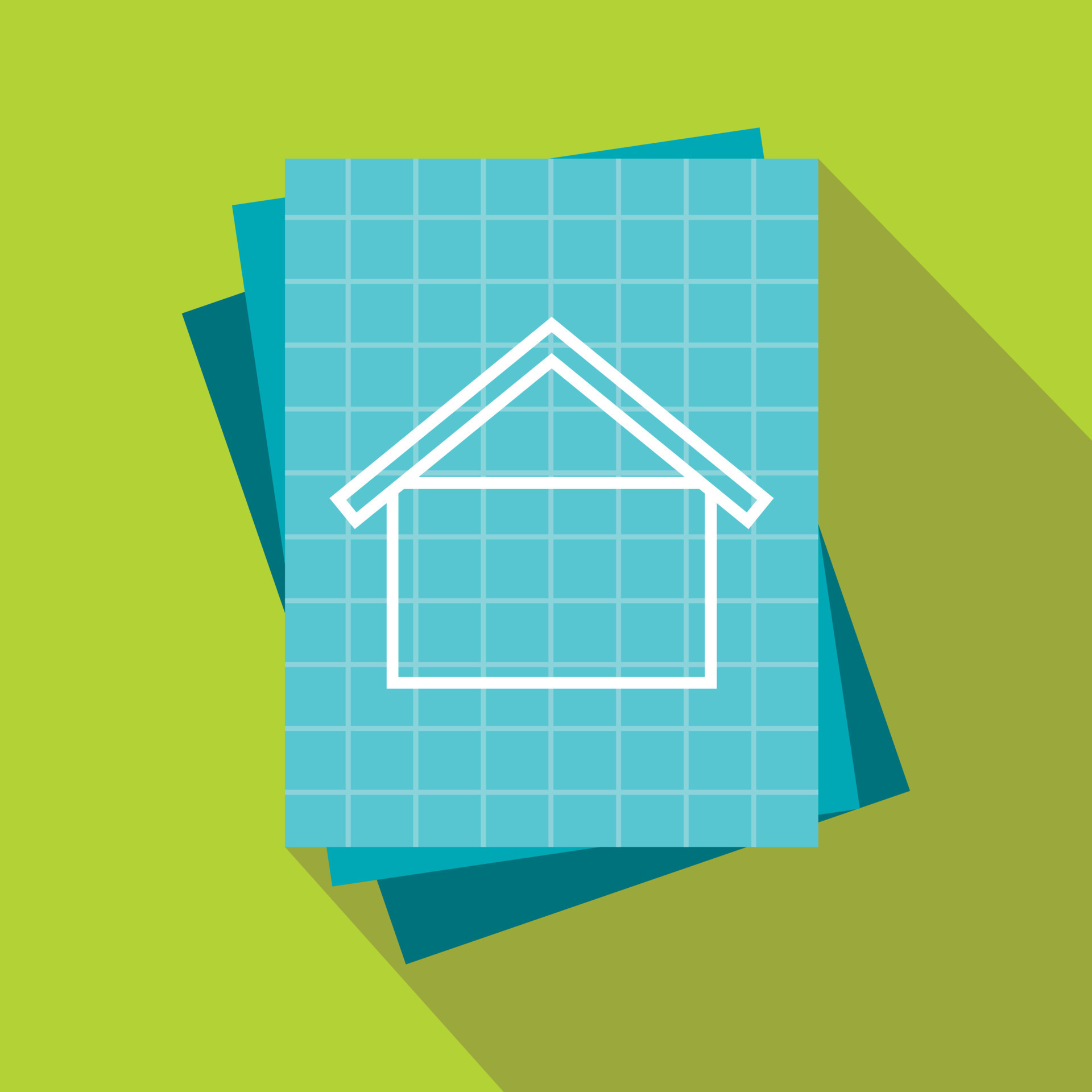 House Blueprint Icon Flat Style 14337598 Vector Art At Vecteezy