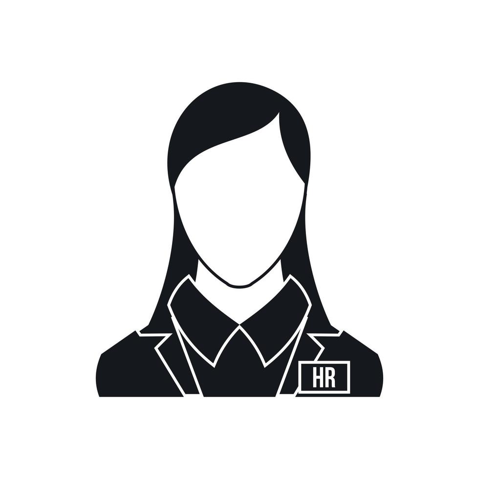 HR management icon, simple style vector