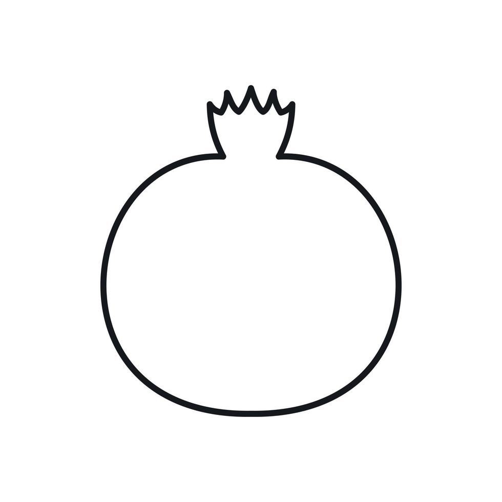 Ripe pomegranate icon, outline style vector