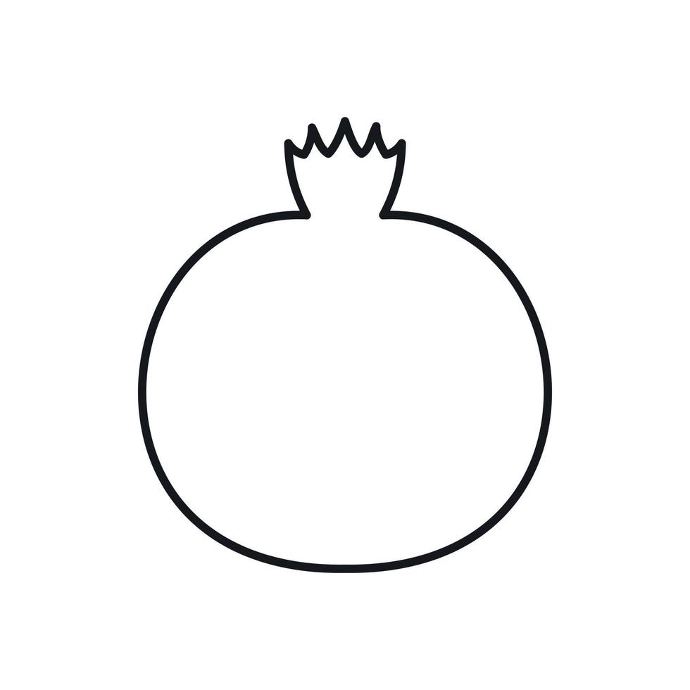 Ripe pomegranate icon, outline style vector