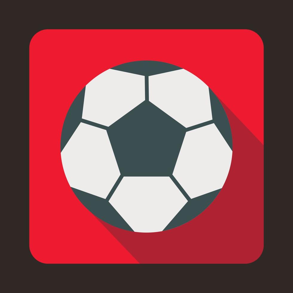 Soccer ball icon, flat style vector