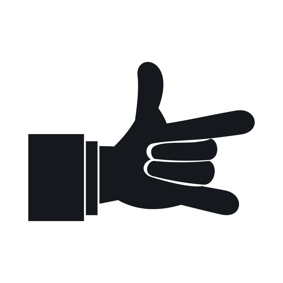 I Love You hand sign icon, simple style vector