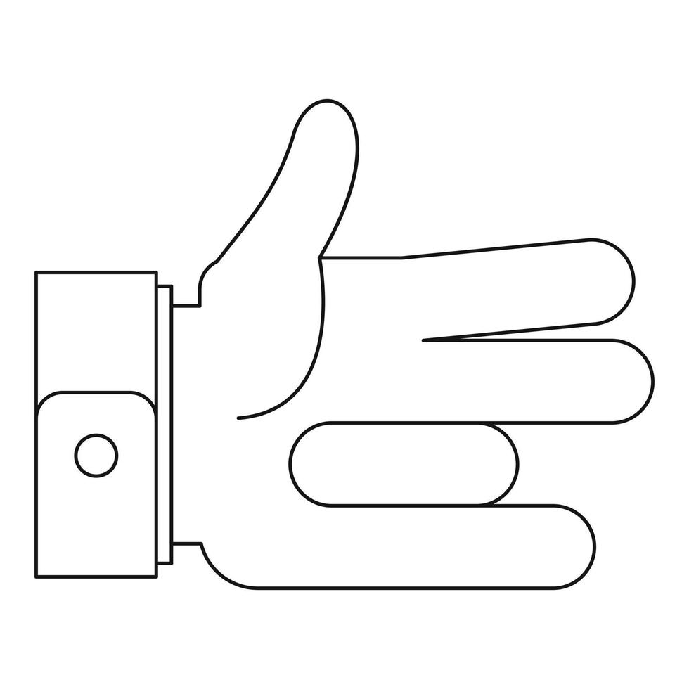 One finger icon, outline style. vector