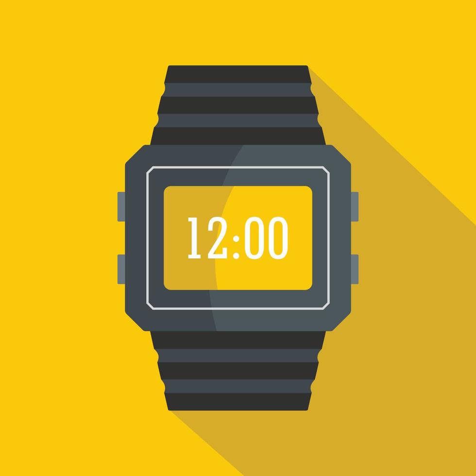 Wristwatch icon, flat style vector