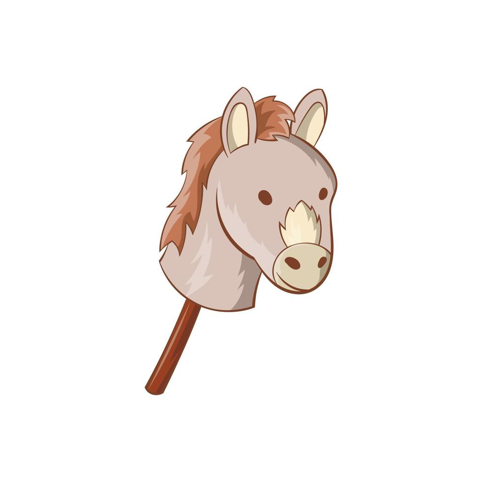 Toy donkey icon, cartoon style vector