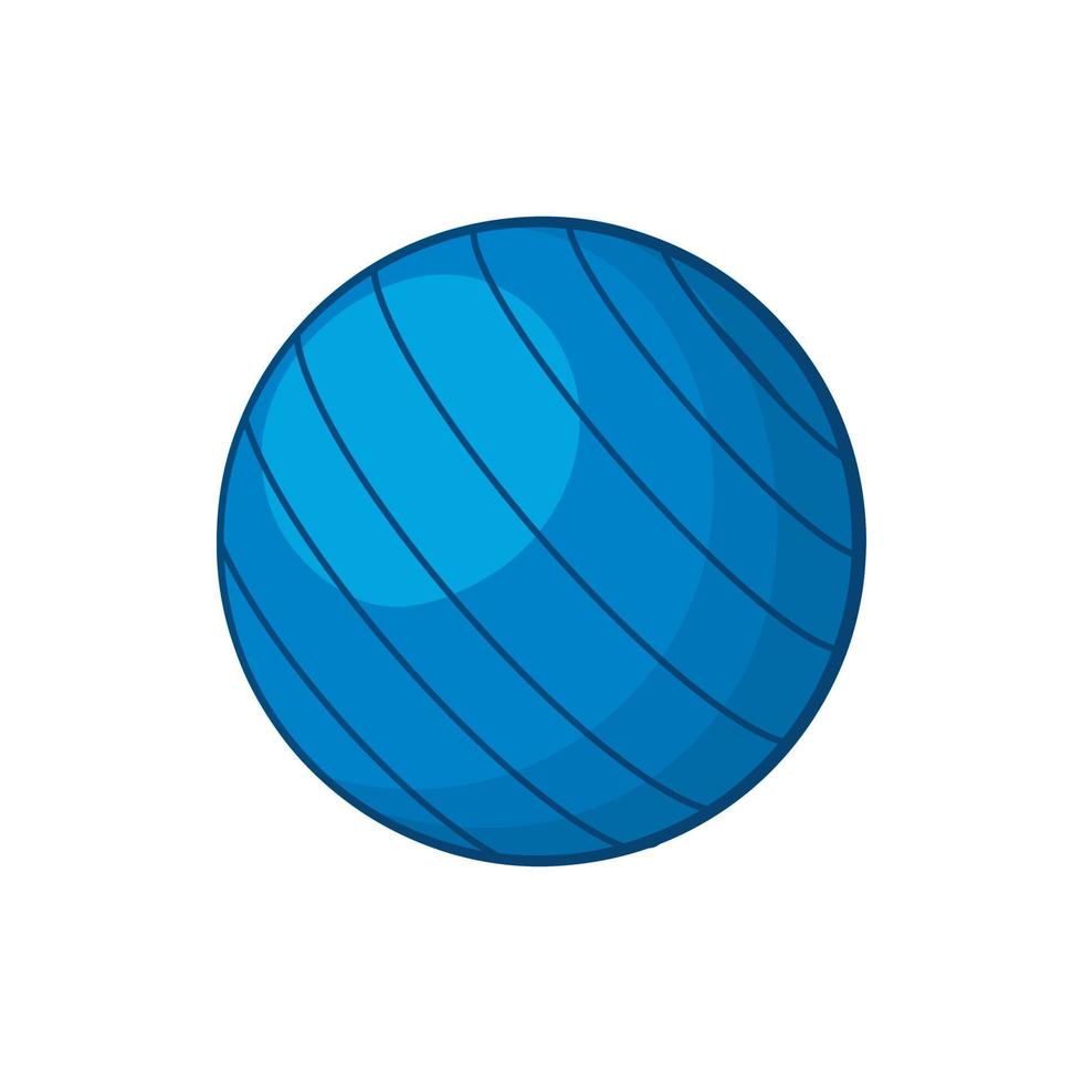 Blue volleyball ball icon, cartoon style vector