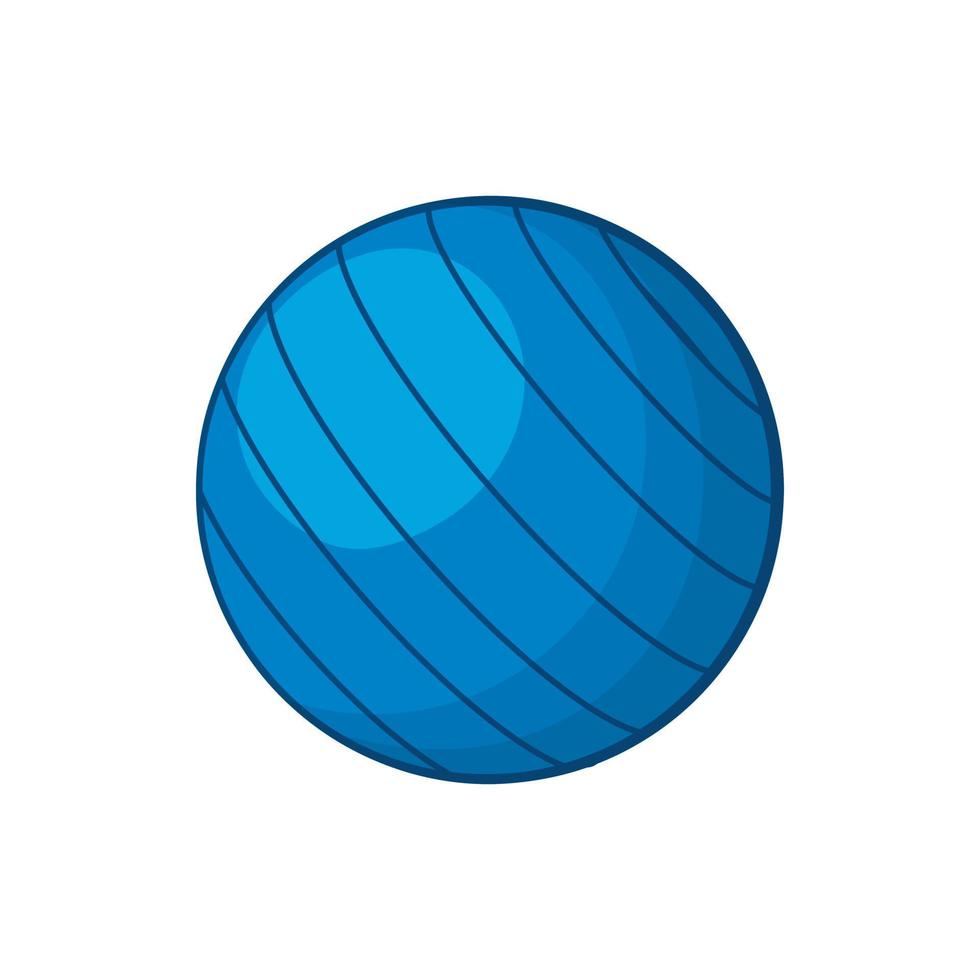 icono de pelota de voleibol azul, estilo de dibujos animados vector