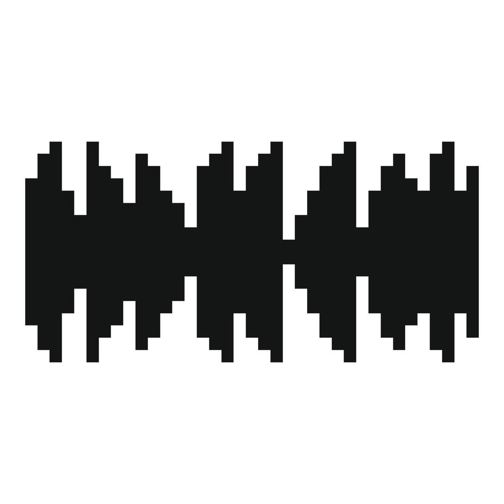 Equalizer beat radio icon, simple black style vector