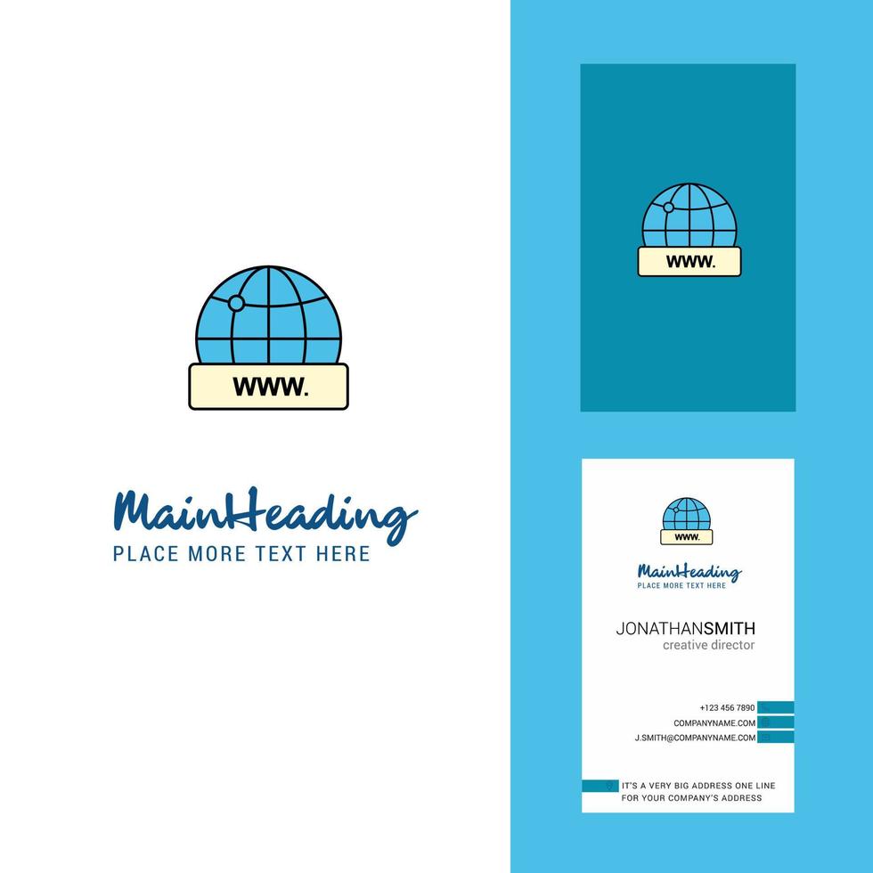 Internet Creative Logo and business card vertical Design Vector