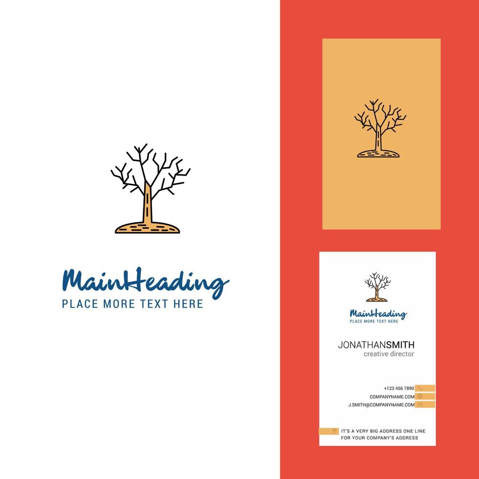 Tree Creative Logo and business card vertical Design Vector