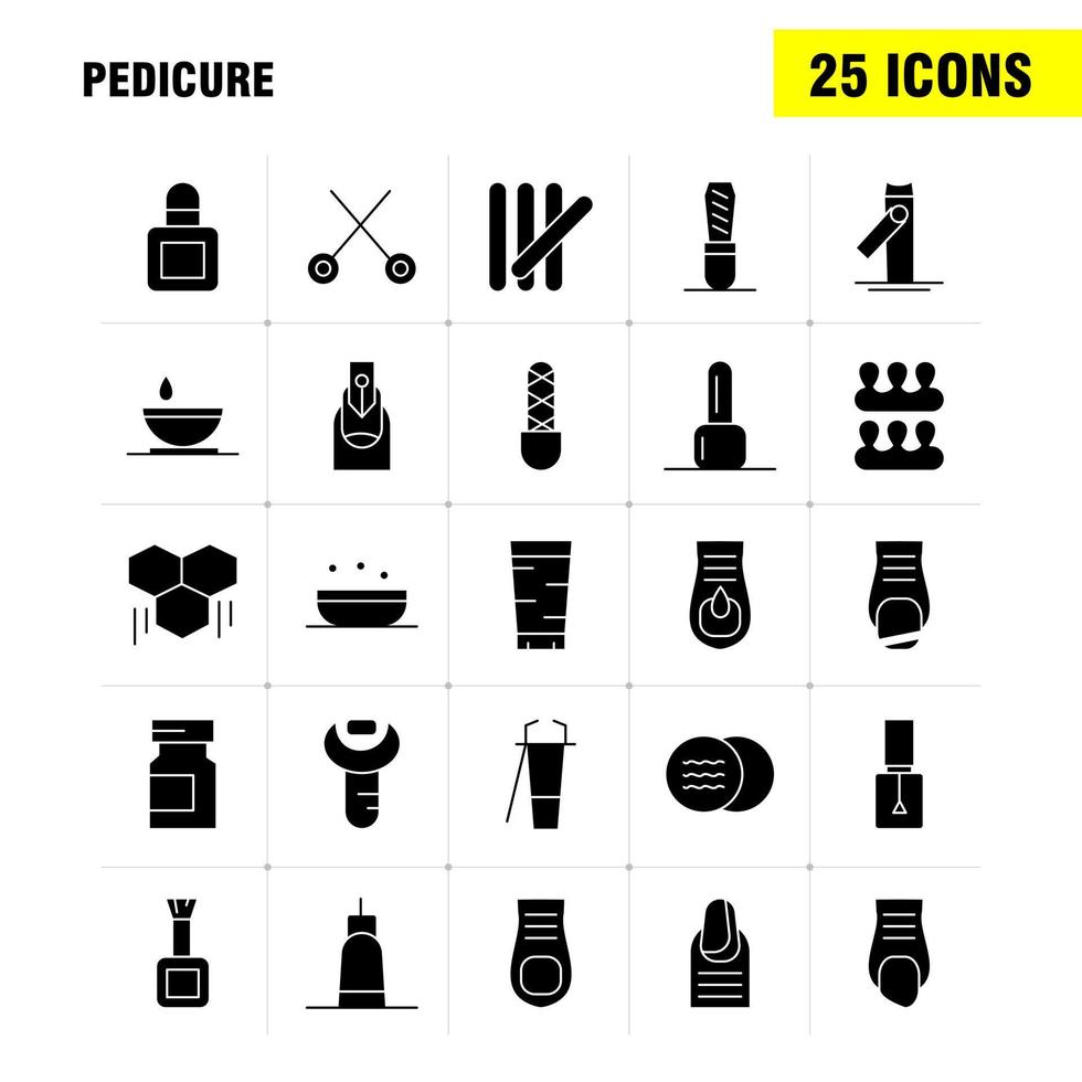 Pedicure Solid Glyph Icon Pack For Designers And Developers Icons Of Lotion Lotion Tub Soap Cosmetic Beauty Cream Cosmetic Vector