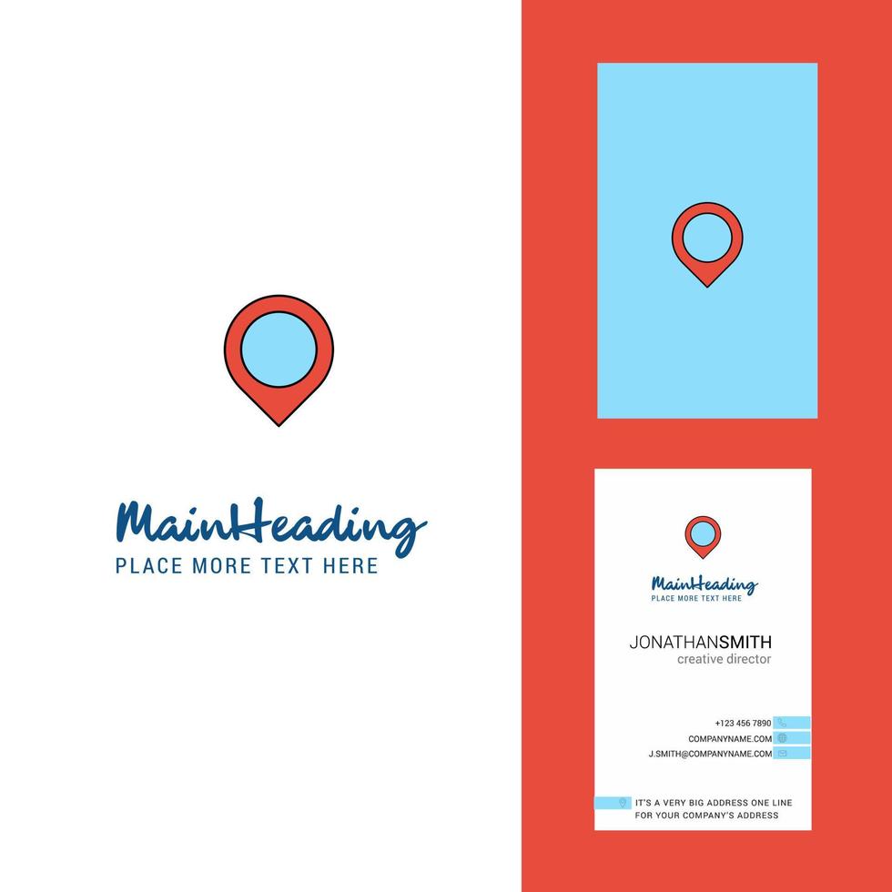 Map navigation Creative Logo and business card vertical Design Vector