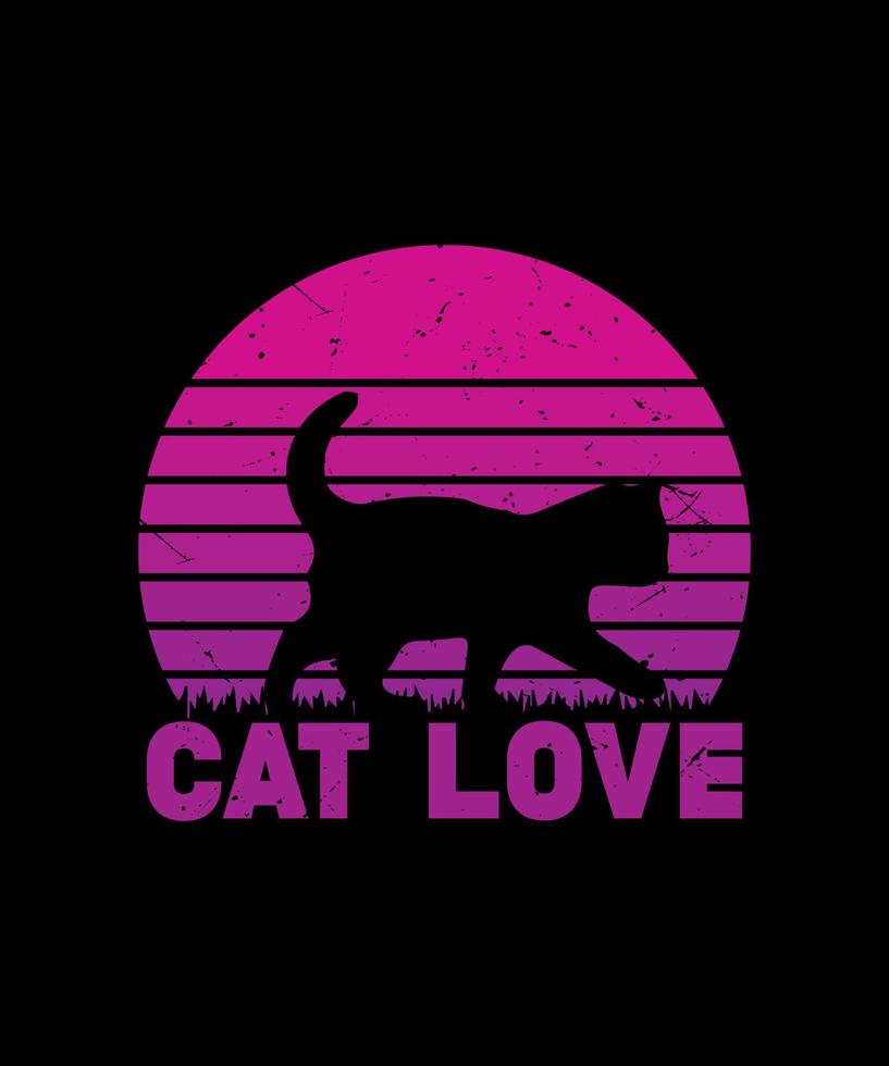 diseño de amante de los gatos para el diseño de camisetas vector