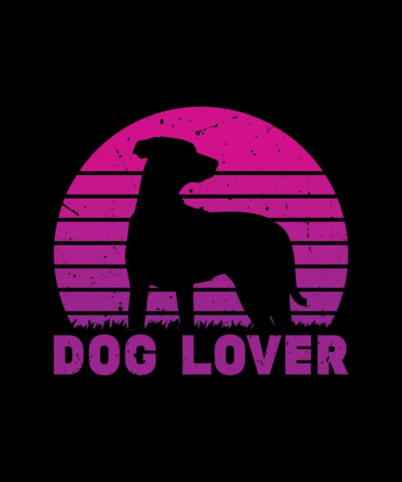 diseño de camiseta amante de los perros vector