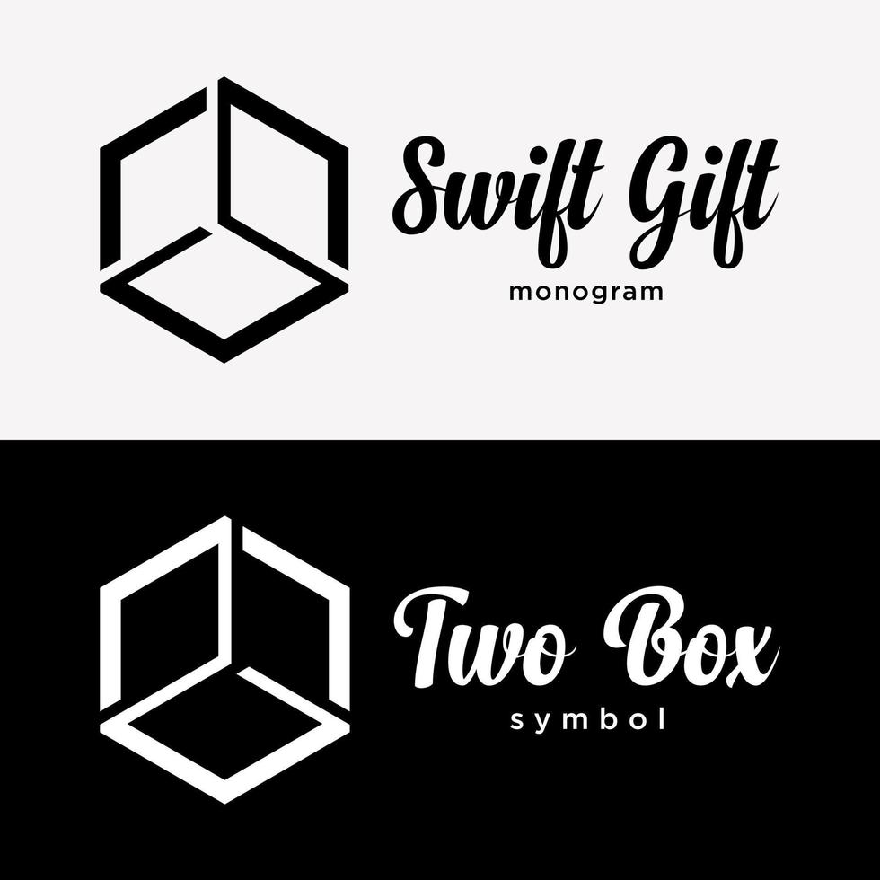 Set Letter S Monogram Geometric Hexagon Style Identity Business Delivery Of Goods Box Package Logo Template vector