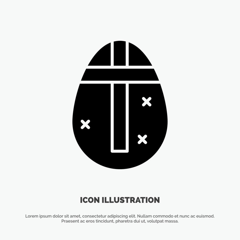 huevo de pascua huevo vacaciones vacaciones sólido glifo icono vector