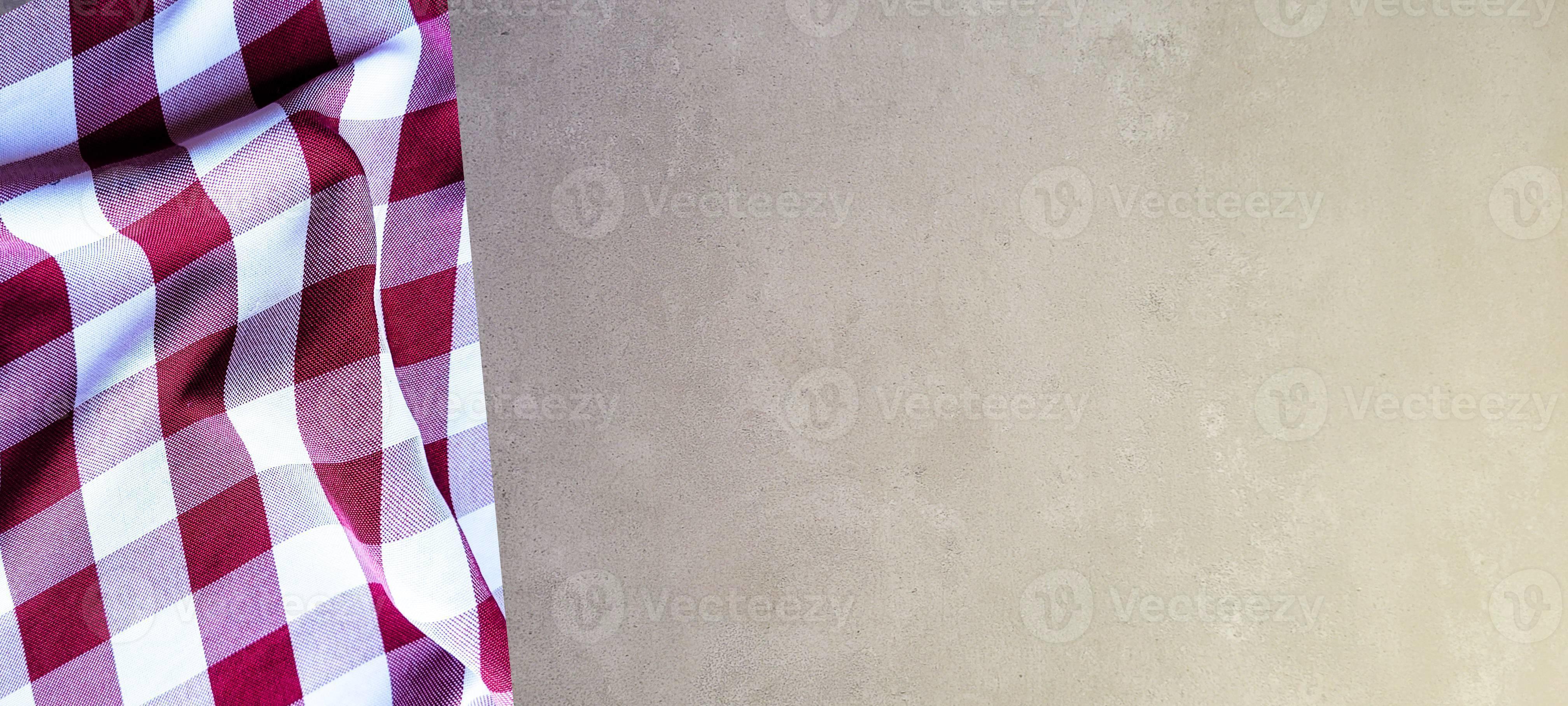 background with red and white checkered picnic tablecloth with dark