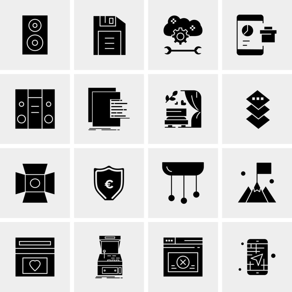 16 Universal Business Icons Vector Creative Icon Illustration to use in web and Mobile Related project