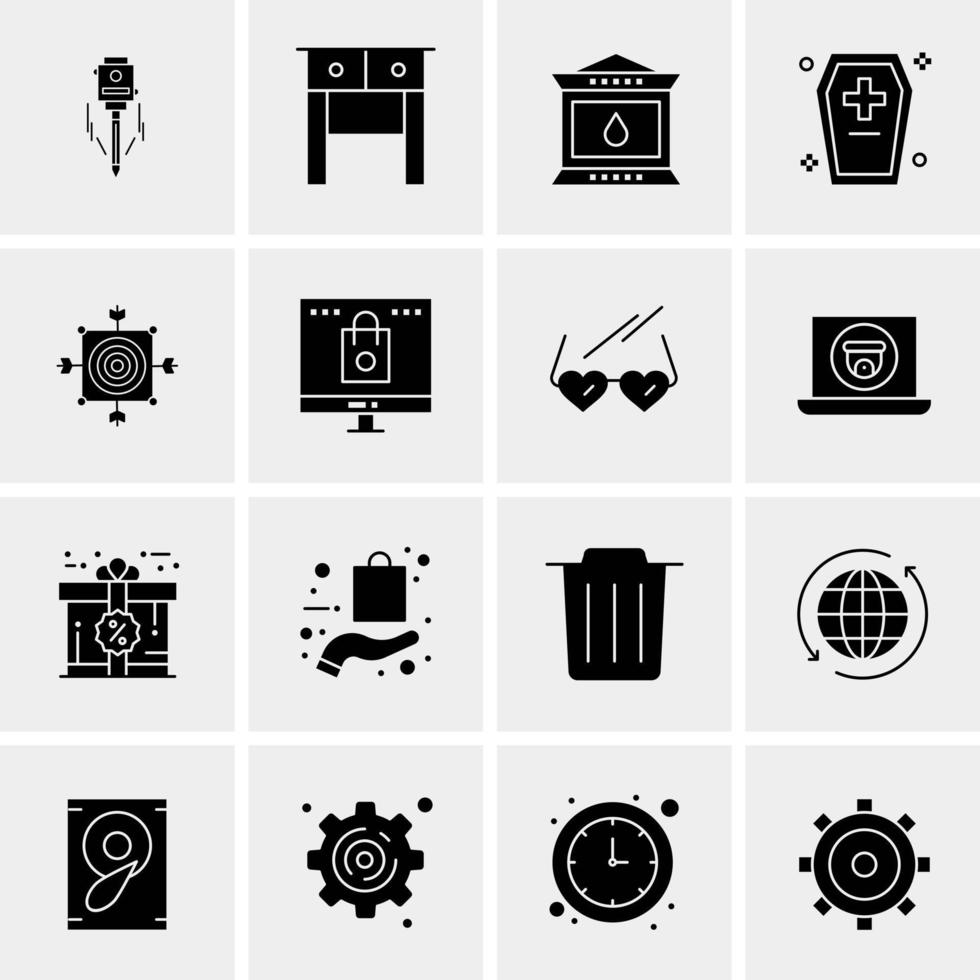 16 Universal Business Icons Vector Creative Icon Illustration to use in web and Mobile Related project