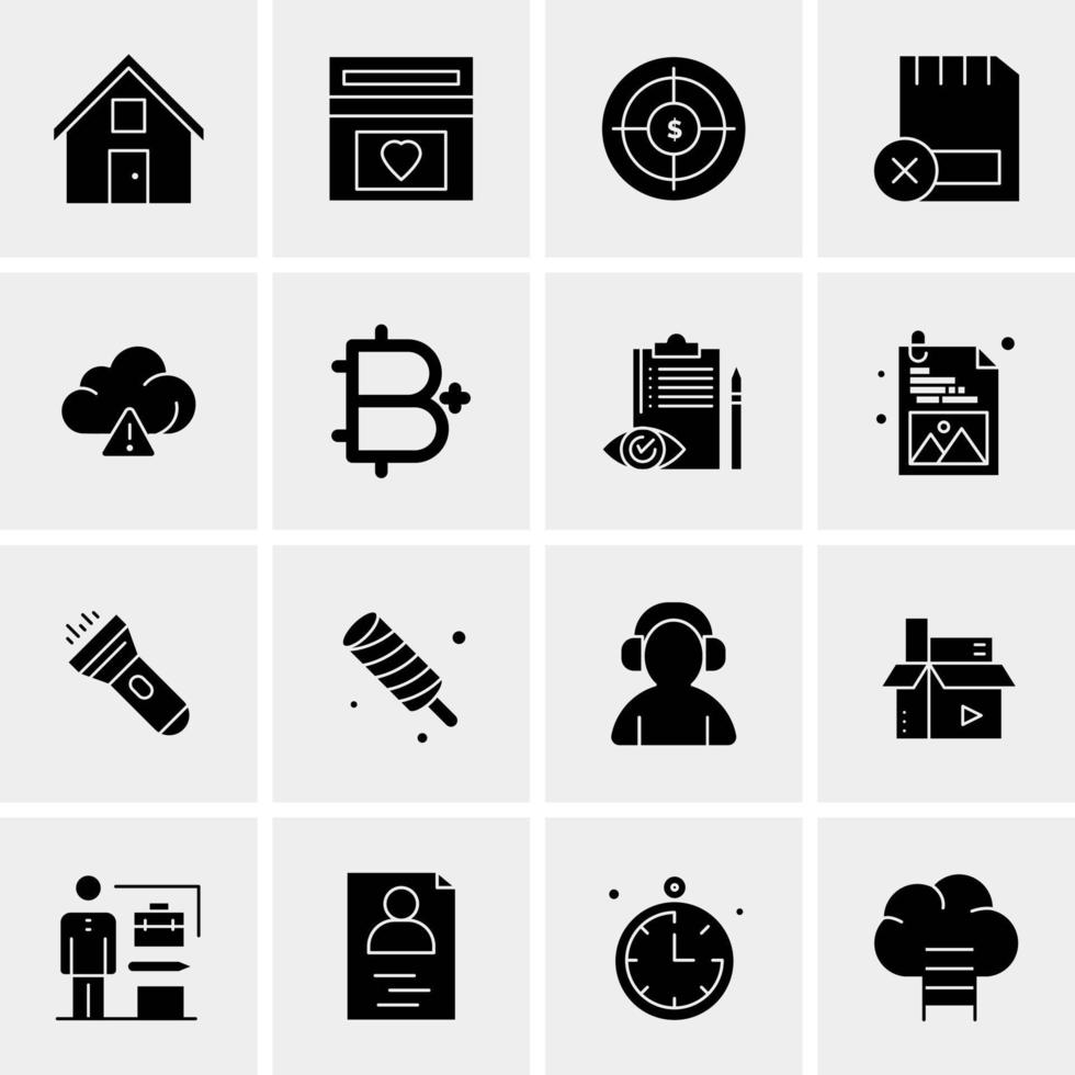 16 Universal Business Icons Vector Creative Icon Illustration to use in web and Mobile Related project