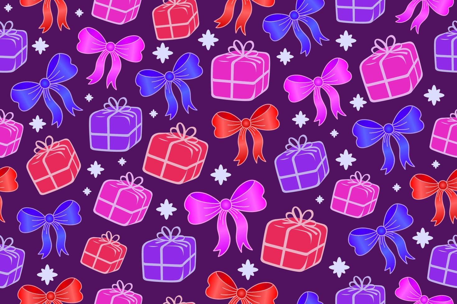 Colorful Christmas seamless pattern. Repeating abstract pattern with repeating decorative elements. vector