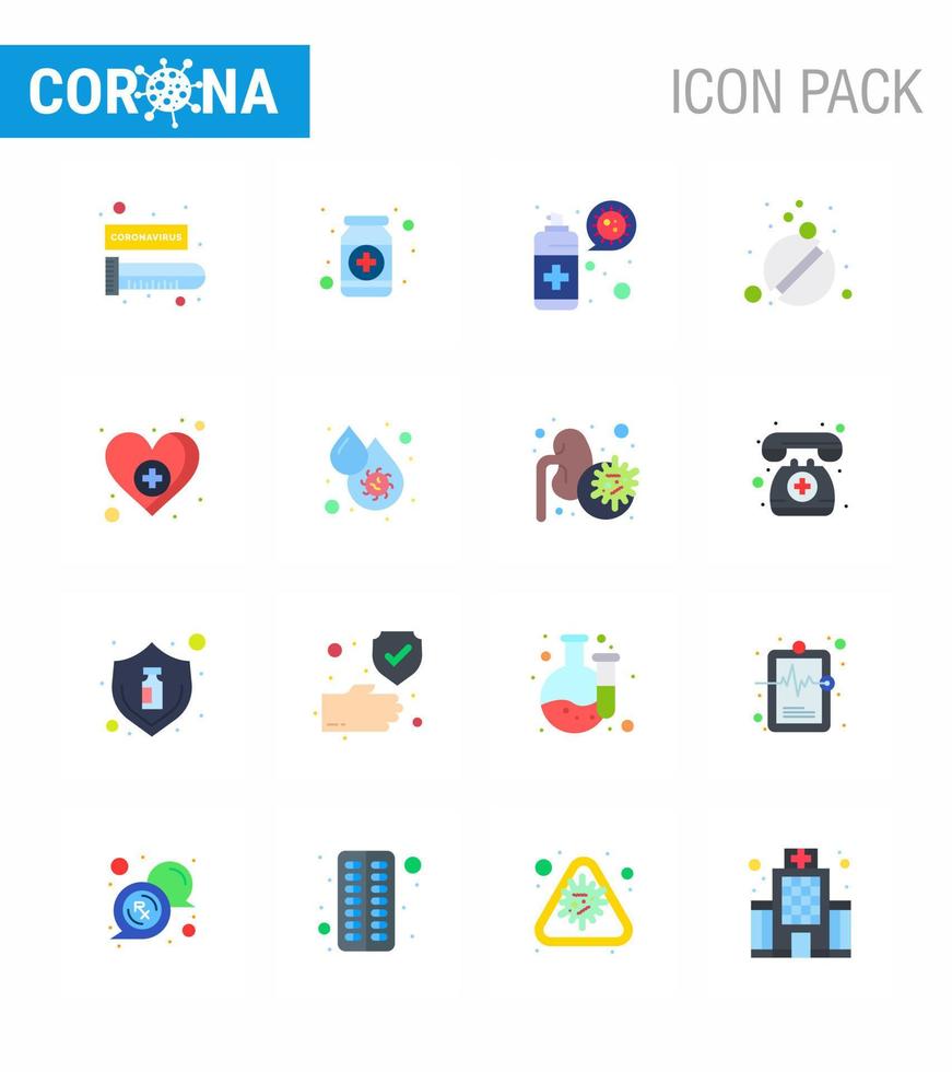 Coronavirus Prevention 25 icon Set Blue care pills medicine medicine virus viral coronavirus 2019nov disease Vector Design Elements
