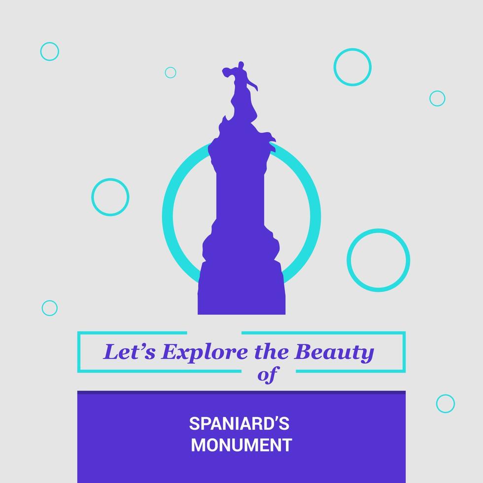 exploremos la belleza del monumento español buenos aires argentina hitos nacionales vector