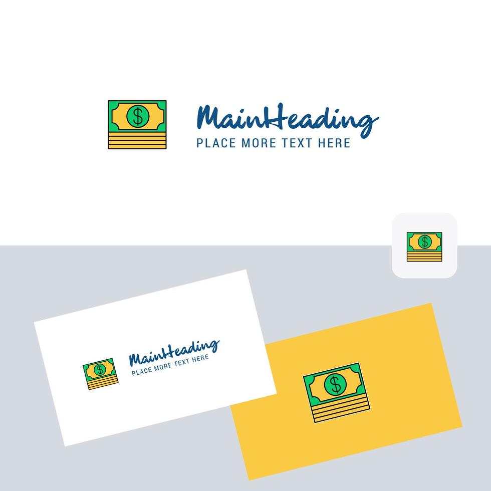 Dollar vector logotype with business card template Elegant corporate identity Vector