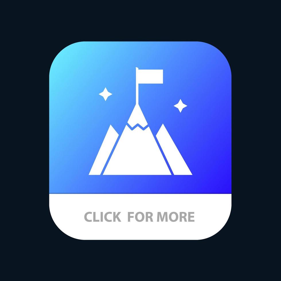 Mountain Flag User Interface Mobile App Button Android and IOS Glyph Version vector