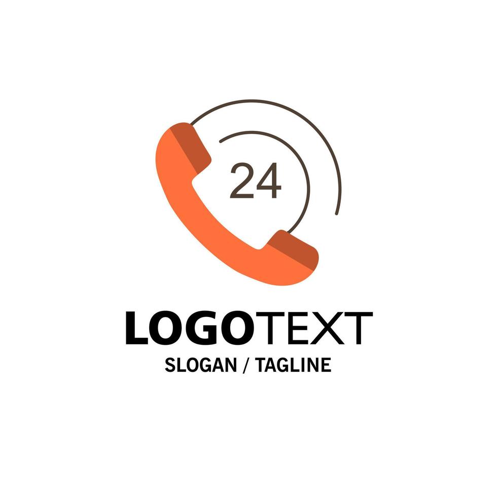 Call Communication Phone Support Business Logo Template Flat Color vector