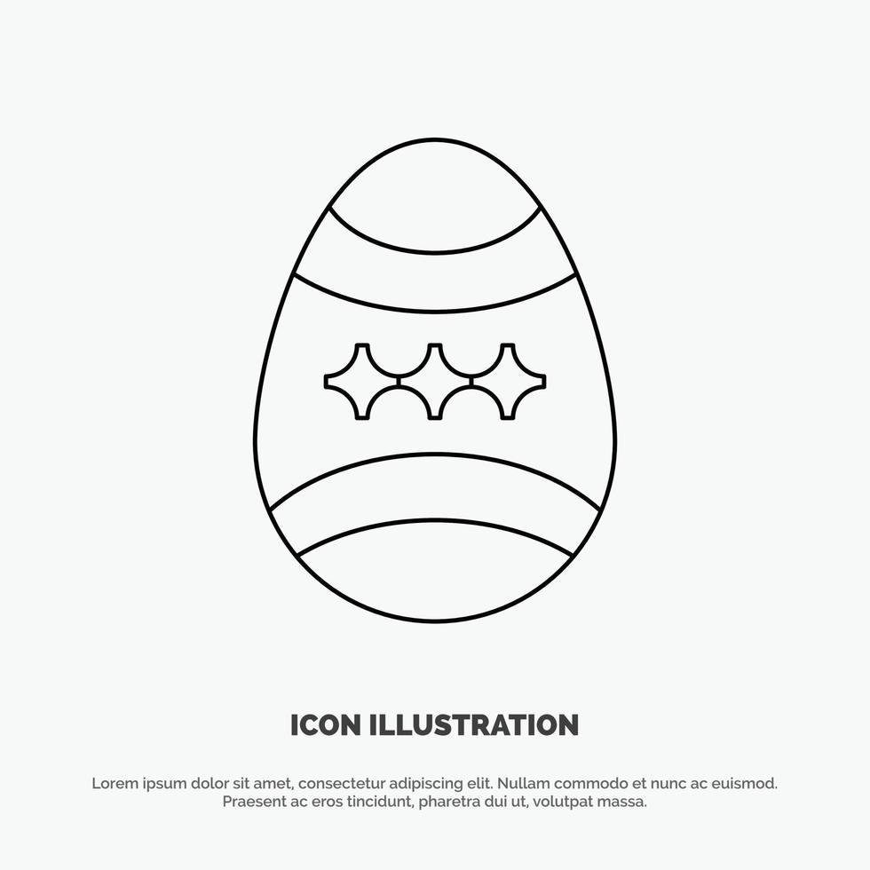 Bird Decoration Easter Egg Line Icon Vector