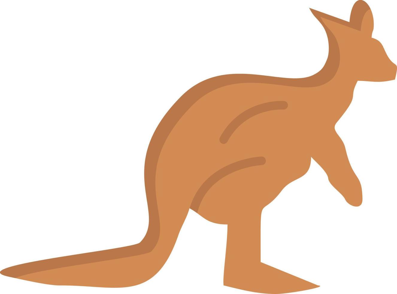 animal australia australiano indígena canguro viaje color plano icono vector icono banner plantilla