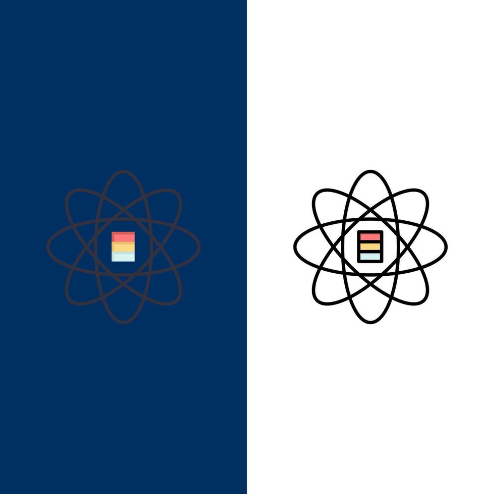 Data Science Data Science Dollar  Icons Flat and Line Filled Icon Set Vector Blue Background