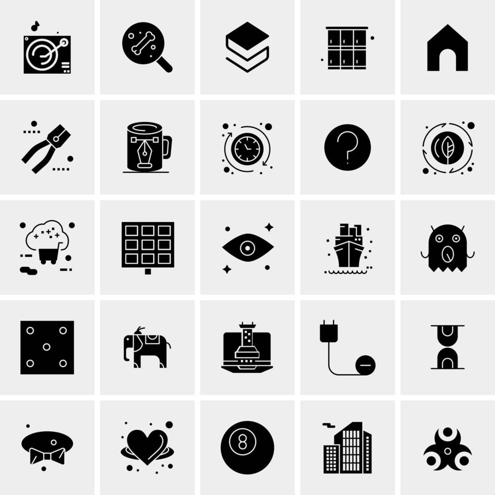 25 iconos de negocios universales vector ilustración de icono creativo para usar en proyectos relacionados con la web y dispositivos móviles