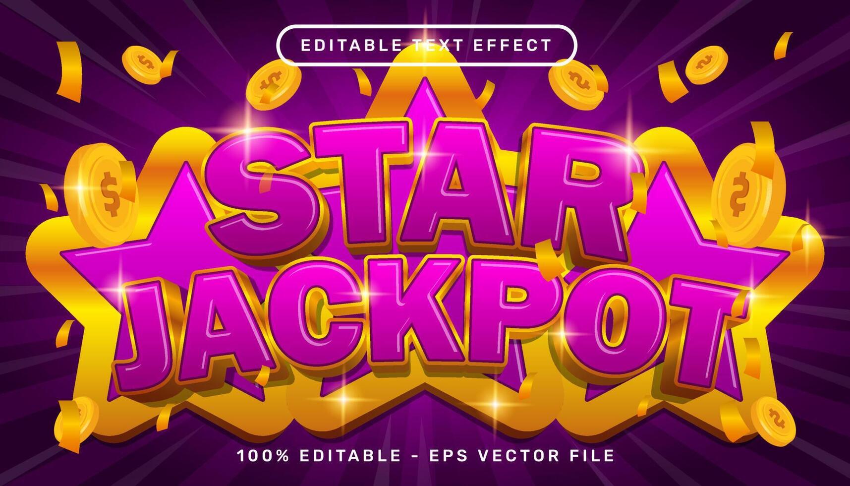 star jackpot 3d text effect and editable text effect 14338947 Vector ...