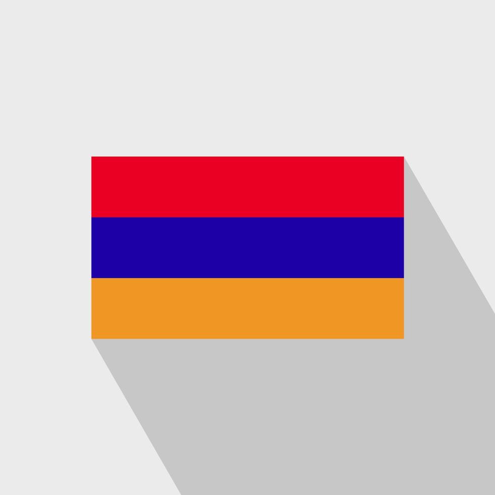 Armenia flag Long Shadow design vector