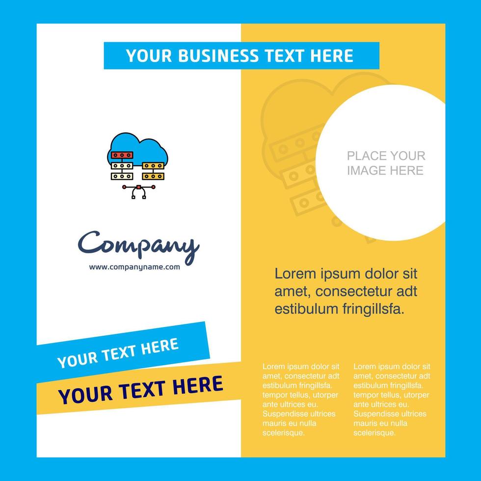 Network communication Company Brochure Template Vector Busienss Template