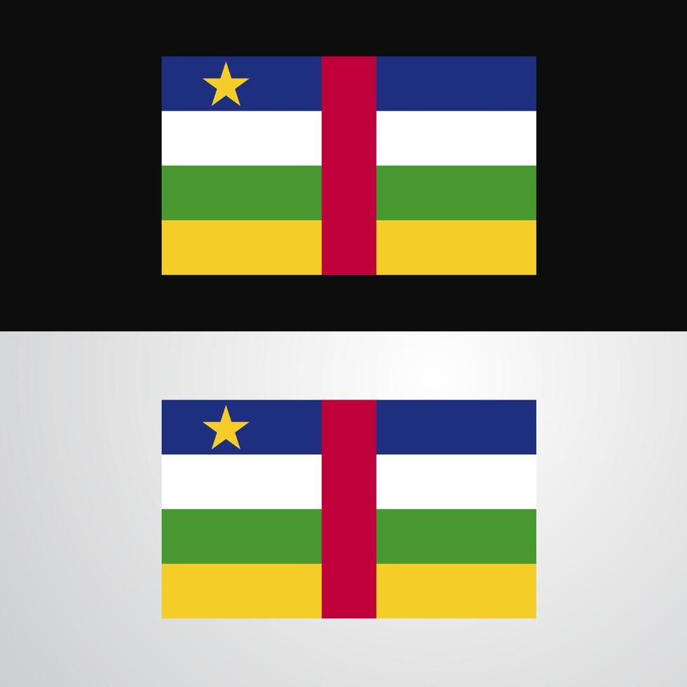 diseño de banner de bandera de república centroafricana vector