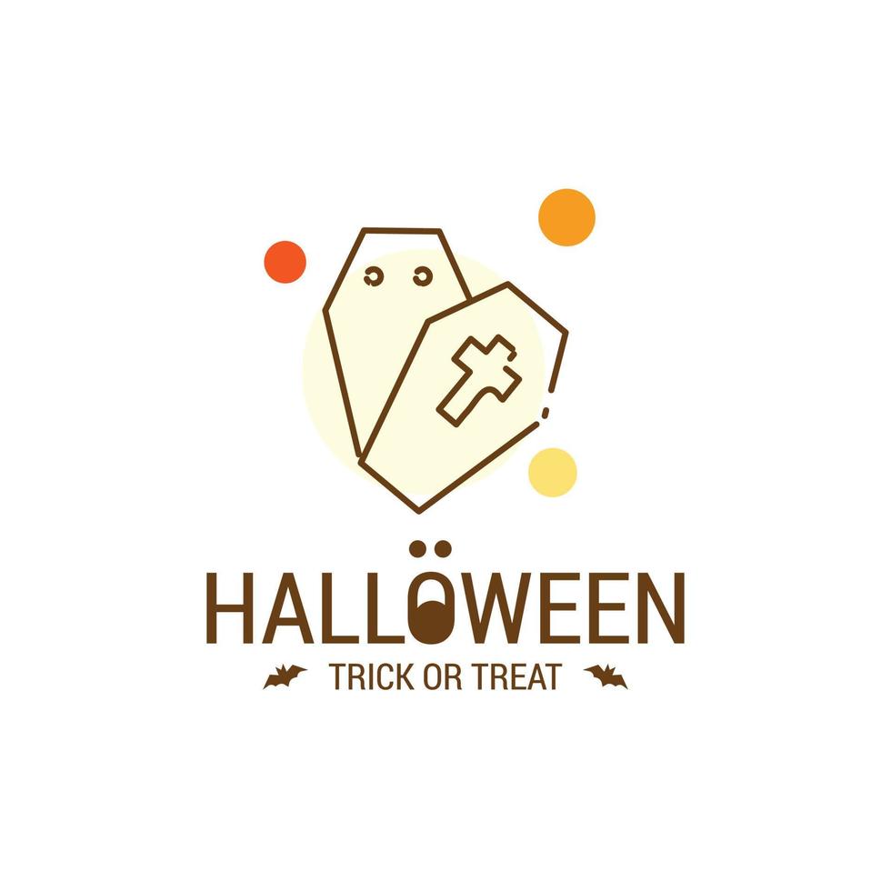 feliz diseño de halloween con tipografía y fondo blanco vector