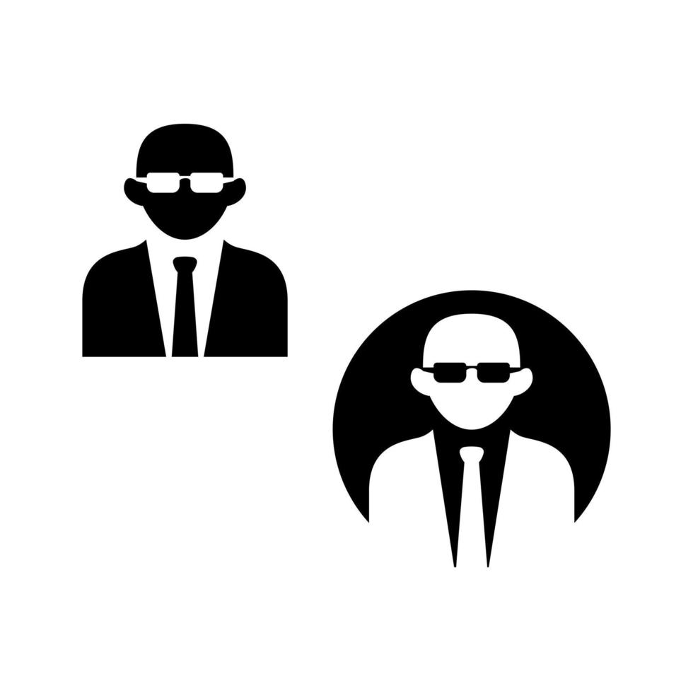 hombre con gafas avatar icono simple imagen vectorial vector